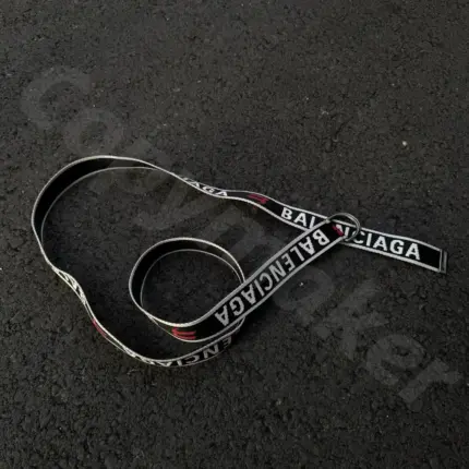 巴黎 BLC 23SS 雙鉤字母Logo  帆布腰帶皮帶 160CM