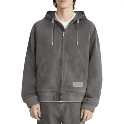 【現貨】D1OR 24FW 刺繡logo 重磅石墨水洗做舊 連帽夾克外套