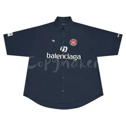 巴黎 BLC 23SS Soccer Shirt 經典刺繡 足球短袖襯衫