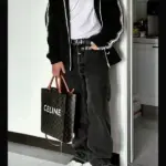 CELIN 22FW Wesley 小破壞水洗做舊 經典款 直筒牛仔褲 長褲 丹寧 黑色