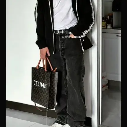 CELIN 22FW Wesley 小破壞水洗做舊 經典款 直筒牛仔褲 長褲 丹寧 黑色