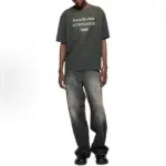 【預售】Acne Studios 25SS 水洗做舊經典logo 素面簡約 圓領純棉短袖T恤 褪色黑