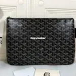 【預售】GOYAD SENAT Y字老花滿版logo 經典 手拿包公事包小包 帆布拼牛皮 棕黑色