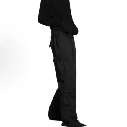 【預售】巴黎 BLC 25SS Cargo 刺繡logo 8袋多功能戰術工裝褲直筒褲休閒褲 黑色