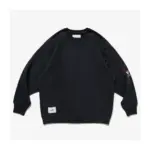 WTAPS 23AW AII 01 SWEATER PROTECT 刺繡字母 長袖圓領衛衣 大學T