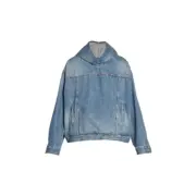 巴黎 BLC 22FW 水洗 牛仔 單寧 連帽套頭外套 夾克 衛衣 衝鋒衣 杰倫同款