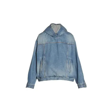 巴黎 BLC 22FW 水洗 牛仔 單寧 連帽套頭外套 夾克 衛衣 衝鋒衣 杰倫同款