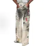 【預售】Acne Studios 25SS dirty 做舊塗鴉噴墨仿舊3D印花 牛仔褲工裝褲 1981M