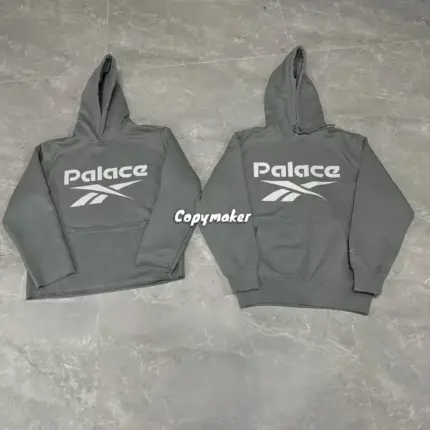 【現貨】PALACE x REBOK 24FW 聯名 正面大logo 連帽衛衣帽T帽衫 灰色