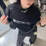 【現貨】【福利回饋免運】巴黎 BLC 24FW 1917麥穗刺繡 字母logo 短袖T恤 黑色