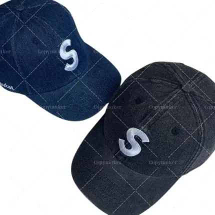 SUP 22SS Kevlar'™ Denim S Logo 6-Panel 棒球帽老帽帽子