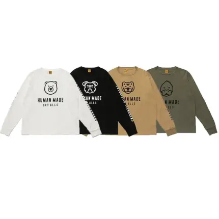 Human made 21AW 北極熊 法鬥 老虎 鴨子 長袖 T恤