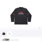 巴黎 BLC 23FW Soprty 3B 刺繡 雙面大LOGO 基本款 長袖T恤