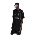 【現貨】巴黎 BLC 25SS x Lamborghini 聯名 車標刺繡logo 短袖T恤足球衣 黑色