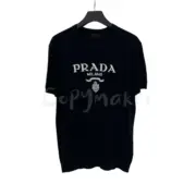 【現貨】【福利回饋】23SS 針織提花 字母logo 羊絨短袖T恤 深藍黑