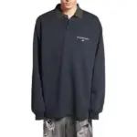 【預售】巴黎 BLC 25SS logo刺繡 拼接格紋素色簡約 Polo衫 長袖T恤