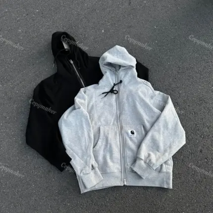 sacai x Carhartt WIP 23FW 聯名 素色 連帽外套夾克拉鍊衛衣 卡哈 薩卡