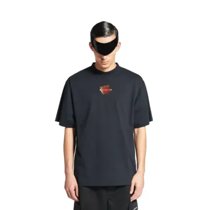 【預售】巴黎 BLC 25SS 秀款 膠帶 繃帶logo 水洗做舊 短袖T恤 黑色/藍色