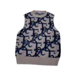 D1OR 22FW 老花 滿版 字母 羊毛背心 馬甲 CD