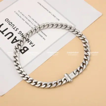 1V 20SS Necklace Chain Links 銀色 古巴項鍊 鋼項鍊 吊墜 50CM