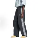 【預售】巴黎 BLC 25FW 單還圓環刺繡字母logo 五條槓織帶 長褲休閒褲棉褲衛褲 海軍藍