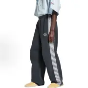 【預售】巴黎 BLC 25FW 單還圓環刺繡字母logo 五條槓織帶 長褲休閒褲棉褲衛褲 海軍藍