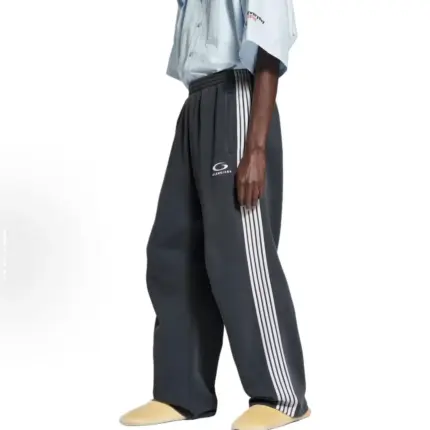 【預售】巴黎 BLC 25FW 單還圓環刺繡字母logo 五條槓織帶 長褲休閒褲棉褲衛褲 海軍藍