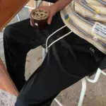 CELIN 22FW 素面純色 經典刺繡logo 直筒運動鞋長褲 基本款