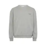 CELIN 24FW 經典字母小LOGO印花 簡約素色 圓領衛衣長袖大學T 花灰色