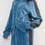 Needles 23AW R.C Track Jacket 蝴蝶刺繡 絲絨復古織帶 外套夾克 孔雀藍