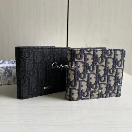 【預售】D1OR 經典款 老花 頭層牛皮 八卡皮夾錢包短夾 二色