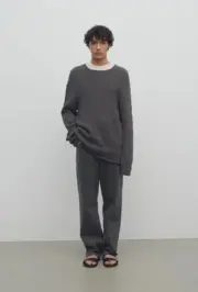 【現貨】【過驗】THE ROW 25SS Ross 素色直筒牛仔褲工裝褲休閒褲 古舊黑