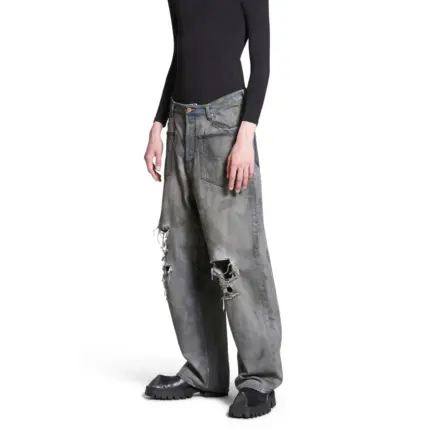 【現貨】【福利回饋】巴黎 BLC 24FW BAGGY 反轉口袋水洗破洞大破壞 丹寧牛仔褲 直筒褲