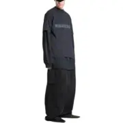 巴黎 BLC 24SS 模糊logo 噴繪 水洗做舊破壞 短袖T恤