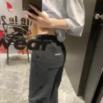 【現貨】Acne Studios 24FW 簡約素色小logo 經典直筒 棉褲休閒褲長褲