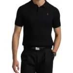 【現貨】Ra1ph Lauren Polo 小馬刺繡 麻花針織老錢風 polo衫短袖T恤 黑色/灰色