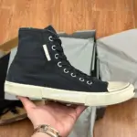 【現貨】『福利回饋』BLC Paris 破洞 做舊 高筒帆布鞋 休閒鞋 黑色