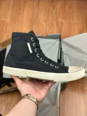 【現貨】『福利回饋』BLC Paris 破洞 做舊 高筒帆布鞋 休閒鞋 黑色