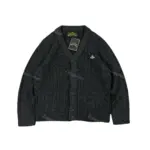 【現貨】Viv1enne Westwood 22FW 土星星球刺繡 麻花針織 針織衫毛衣外套