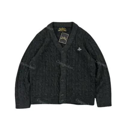 【現貨】Viv1enne Westwood 22FW 土星星球刺繡 麻花針織 針織衫毛衣外套