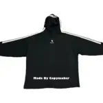 巴黎 BLC 22FW Sporty 刺繡Logo 雙鉤 拼接做舊 帽T 連帽衛衣