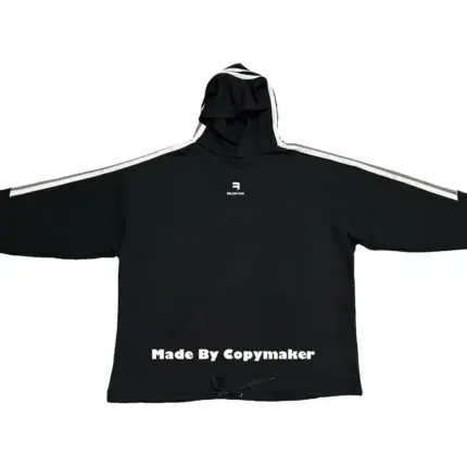 巴黎 BLC 22FW Sporty 刺繡Logo 雙鉤 拼接做舊 帽T 連帽衛衣