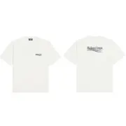 巴黎 BLC 22SS Political Campaign 可樂刺繡 波浪 短袖T恤 石灰白