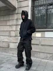 FARFROMWHAT 23SS 素色水洗做舊 連帽外套連帽衛衣夾克 Far Archive