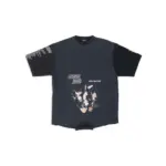 巴黎 BLC 22SS 速度獵人 顛倒印花 雙領口 logo 破壞 刀割 拼接 短袖 T恤