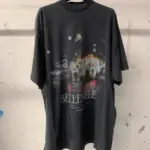 巴黎 BLC 24SS BELLEVILLE T-SHIRT 巴黎夜景 水洗破壞皺褶 短袖T恤