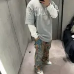 【現貨】巴黎 BLC 25SS 秀款 膠帶 繃帶logo 水洗做舊 破壞 短袖T恤 灰色