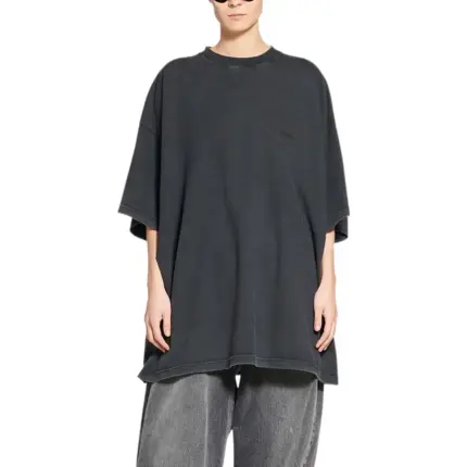 巴黎 BLC 22FW 字母logo刪除線 素色簡約 短袖T恤