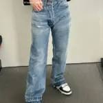 【現貨】【福利回饋】CELIN 22FW Wesley 小破壞水洗做舊 經典款 直筒牛仔褲 長褲 丹寧 水洗藍