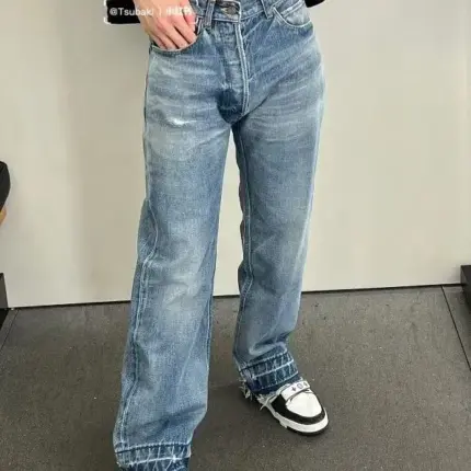 【現貨】【福利回饋】CELIN 22FW Wesley 小破壞水洗做舊 經典款 直筒牛仔褲 長褲 丹寧 水洗藍